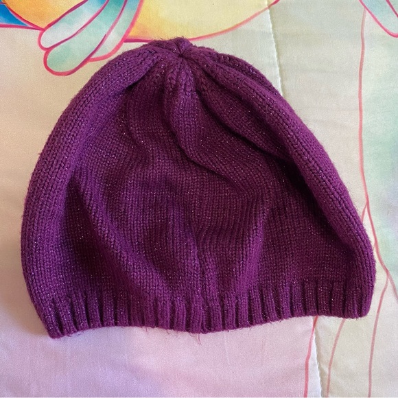 cute purple glitter beanie - Picture 1 of 2